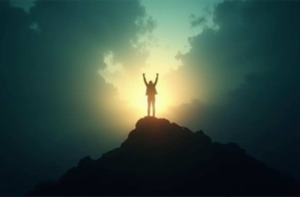 Inspiring image of a person achieving a career milestone.