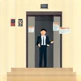 Icon representing an elevator pitch.