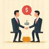 Icon representing salary negotiation.